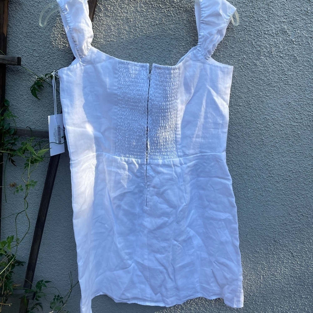 Reformation Gavina Dress White Size 12 New with Tags! - Picture 9 of 11